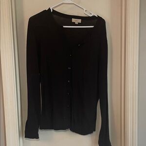 LOFT Black Button Down Cardigan